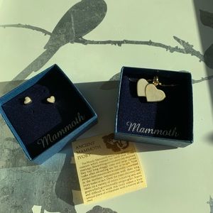 Heart Ivory Necklace and Earrings